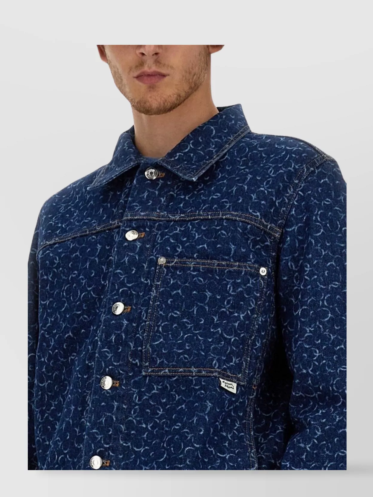 Maison Kitsuné Denim Jacket Chest Pocket Detail