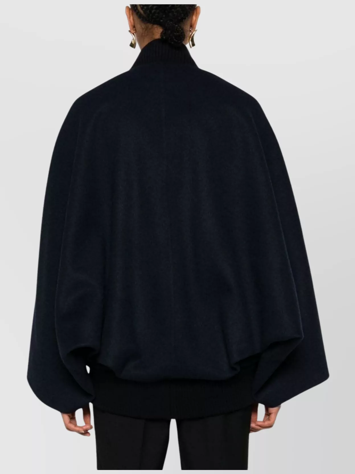 Shop Max Mara Cashmere Cape Baseball Collar