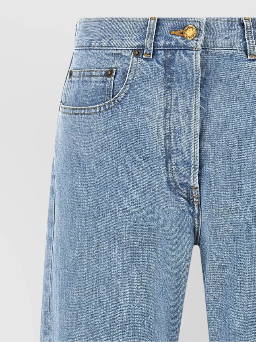 Thom Browne Selvedge Denim Mid-Rise Straight-Leg Jeans