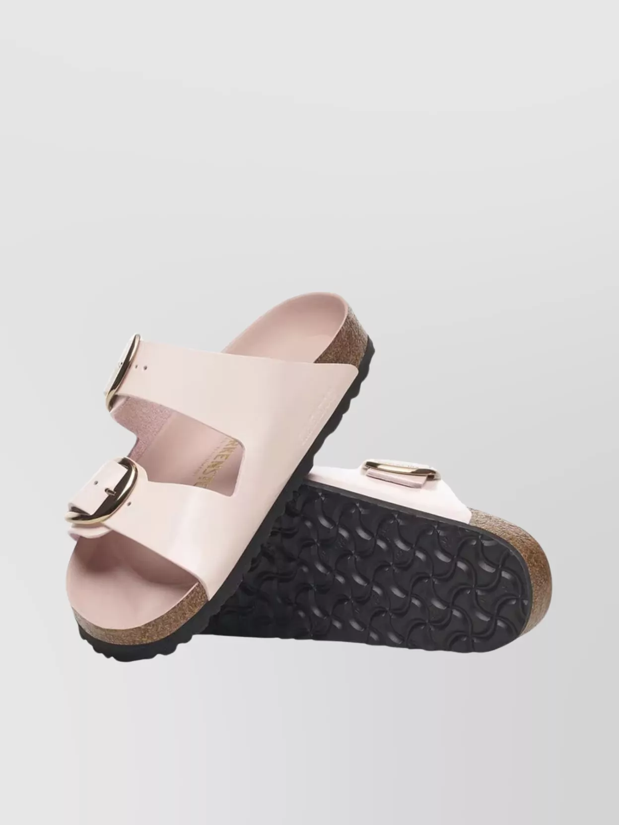Birkenstock Buckle Feature Sandals In Natural Leather