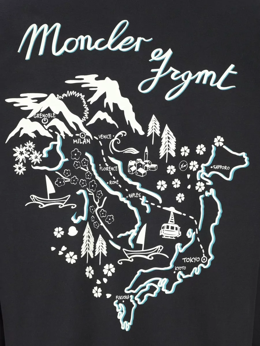 Moncler Cotton Printed Long-Sleeve T-Shirt