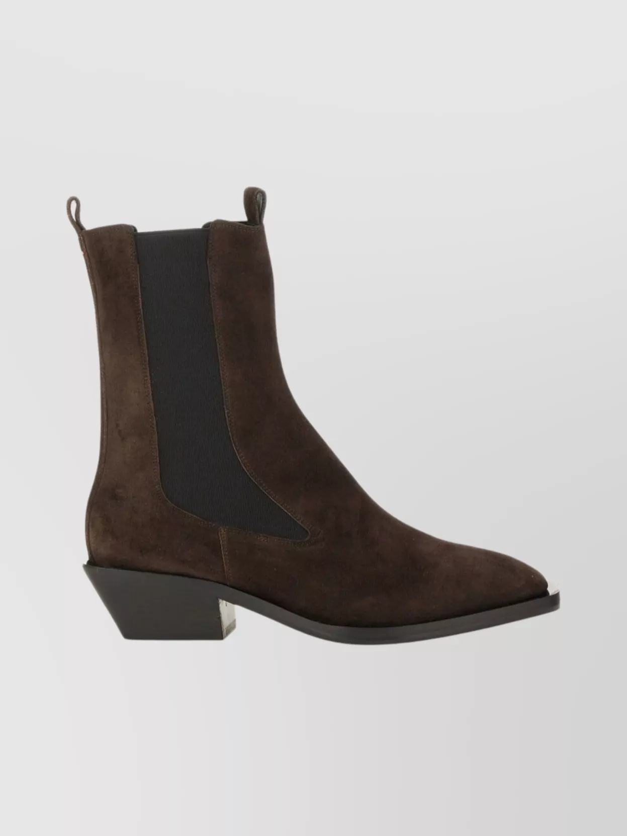 Aeyde Suede Block Heel Boots With Elastic Panels