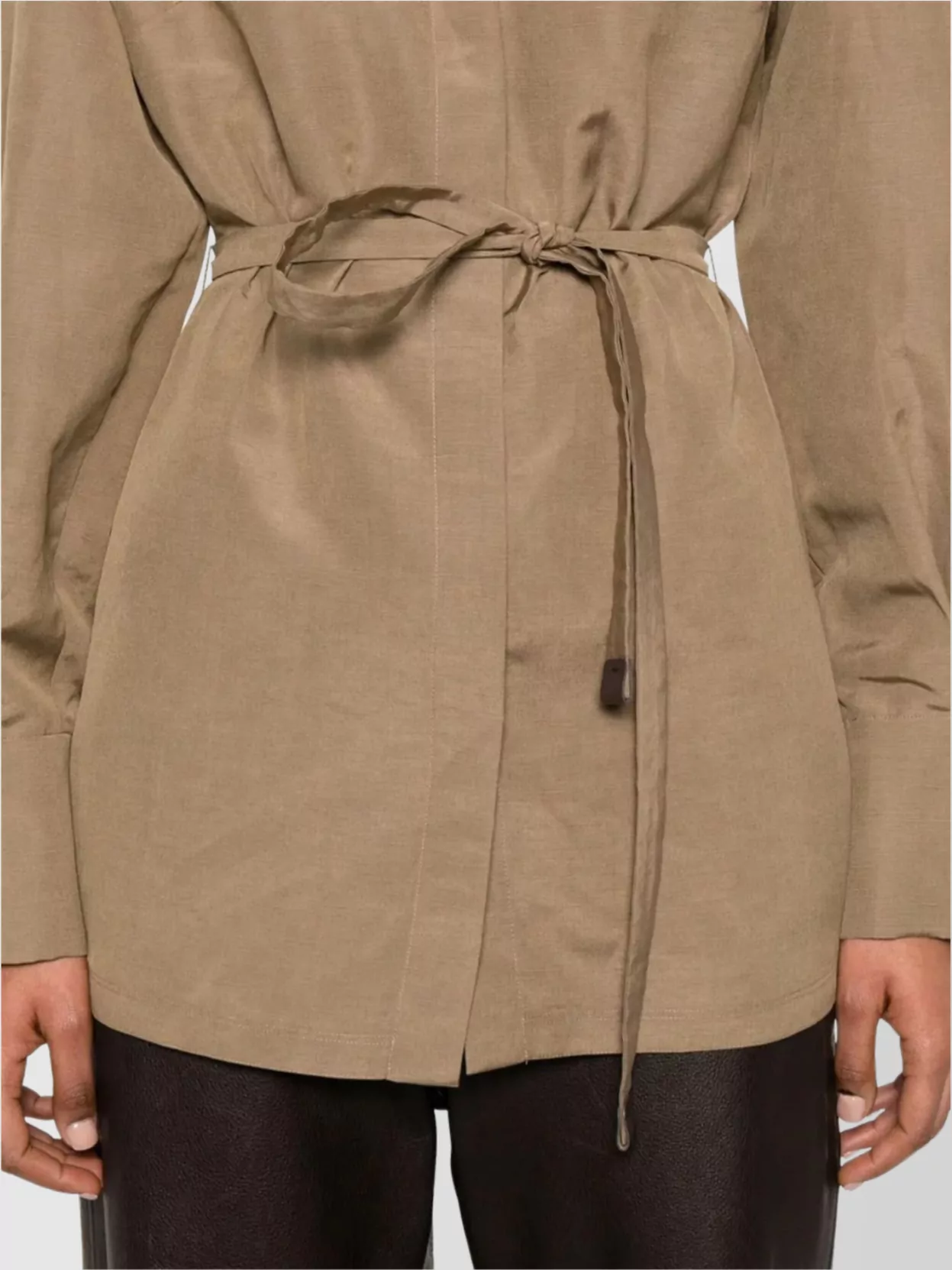 Max Mara Waist Belted Long Sleeve Collar Jacket