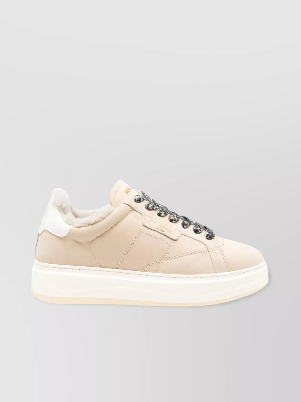 Woolrich High-top Sneakers With Contrast Heel Tab In Pink