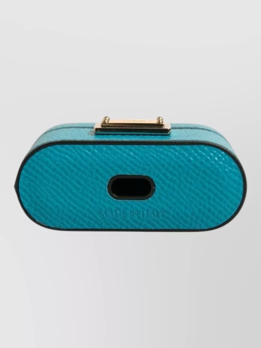 Dolce&Gabbana Leather Logo-Plaque Airpods Case