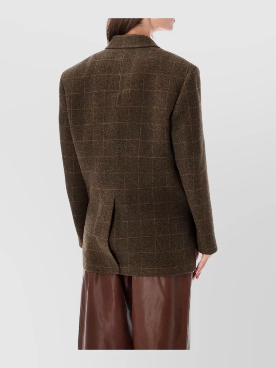 Róhe Virgin Wool Oversized Checked Blazer