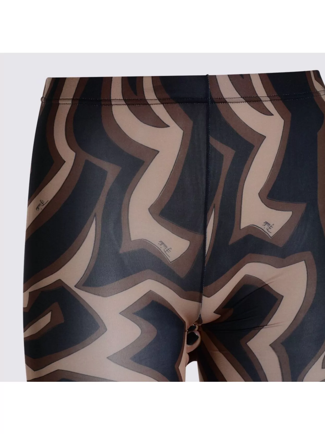 Pucci Sheer Abstract Patterned Hosiery With Elastic Waistband In Multi