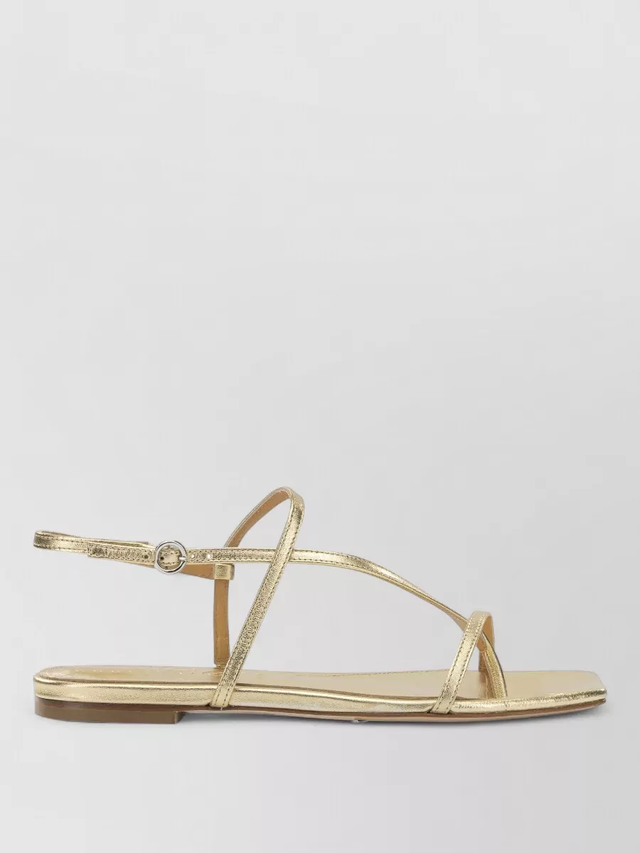 Aeyde Laminated Nappa Leather Flat Slides