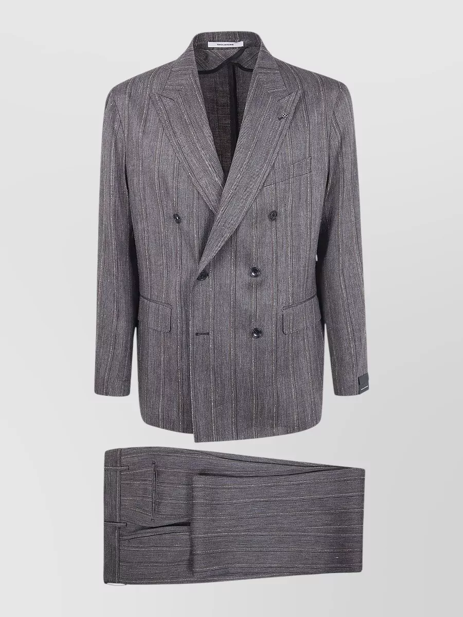 Tagliatore linen blend suit jacket