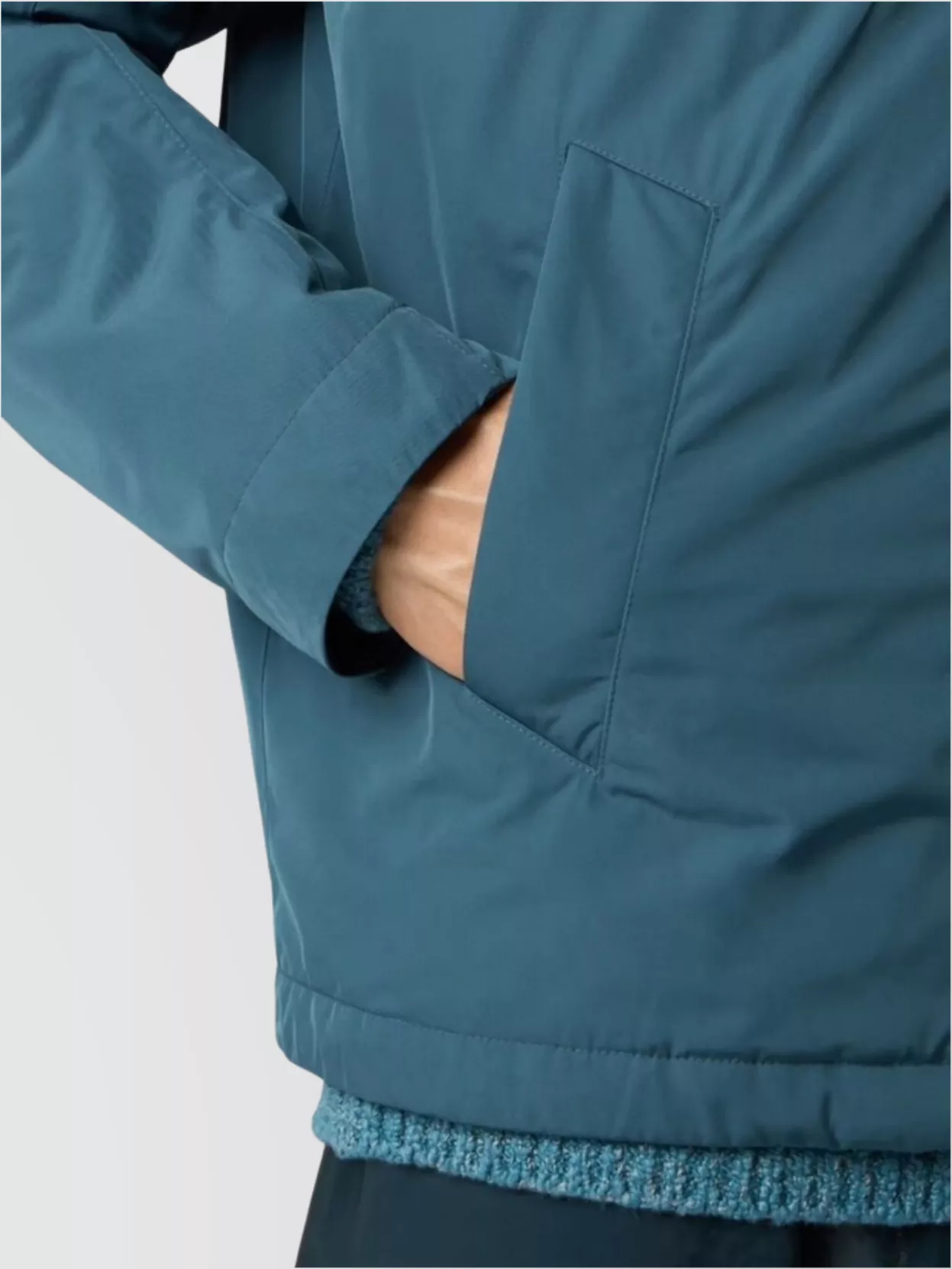 Stone Island Micro Twill Padded Hood Jacket In Blue