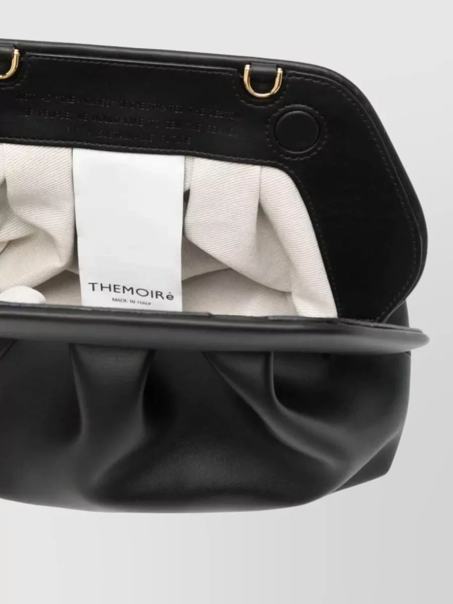 Themoiré Bios Medium Vegan Leather Gathered Clutch Bag