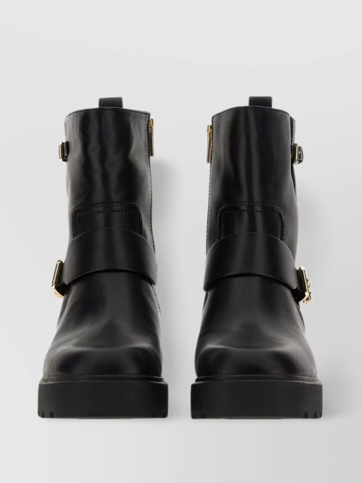 MICHAEL KORS ANKLE BLOCK HEEL BUCKLE SOLE BOOT