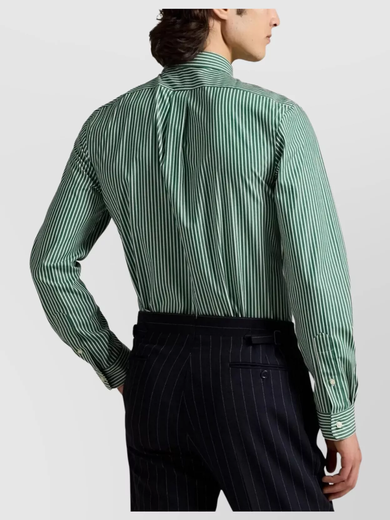 Polo Ralph Lauren Shirt Striped Pattern Collar Button-down In Green