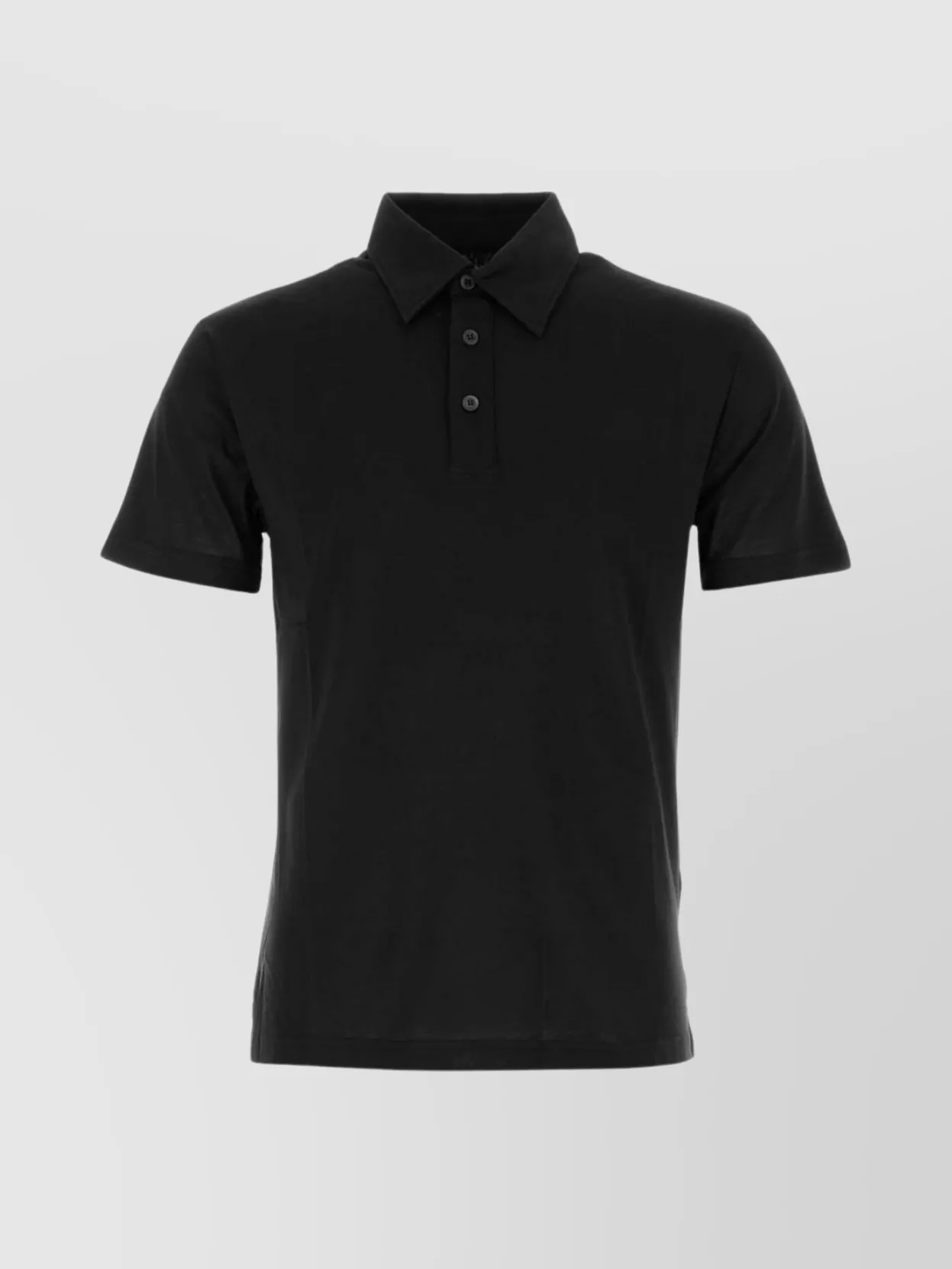 Pt Torino Short-sleeved Cotton Polo Shirt In Black