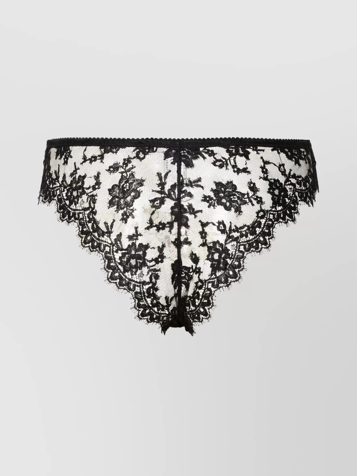Shop Dolce & Gabbana Cotton Blend Briefs Lace Accents