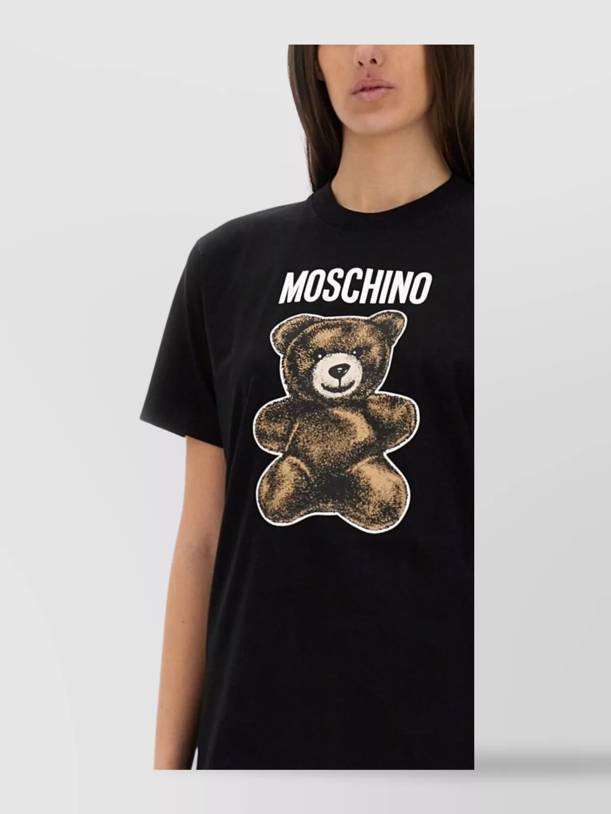 Moschino Graphic Bear Print Crew Neck T-Shirt