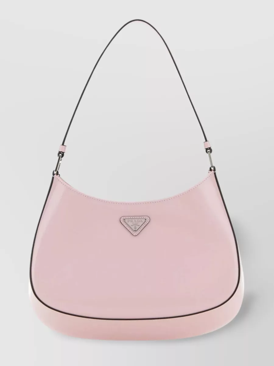 Shop Prada Curved Cleo Leather Handbag In Pastel