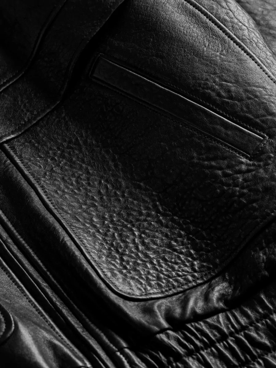 Saint Laurent Lamb Leather Stand Collar Jacket
