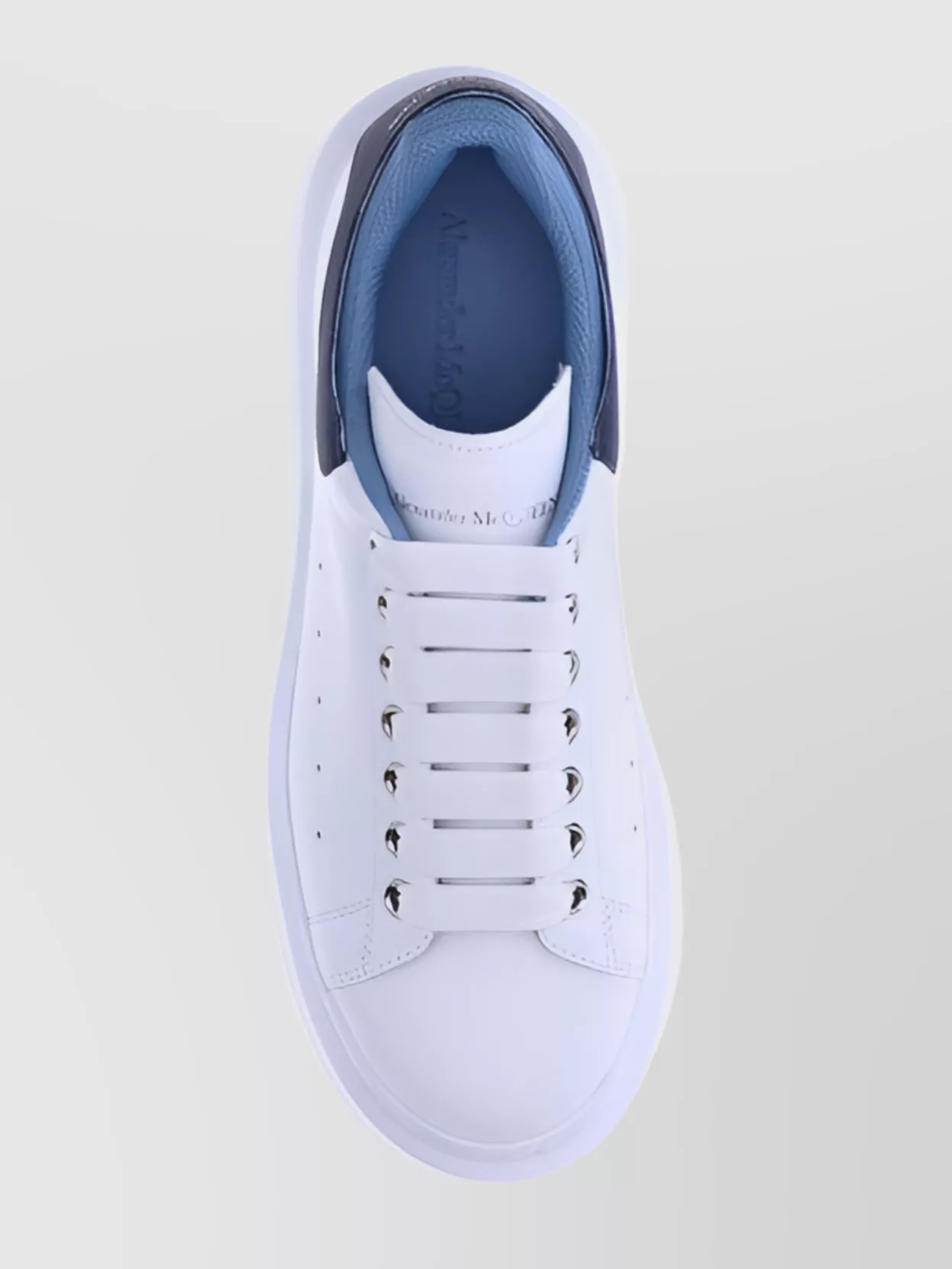 Alexander Mcqueen Leather Platform Sneakers Perforated Detailing