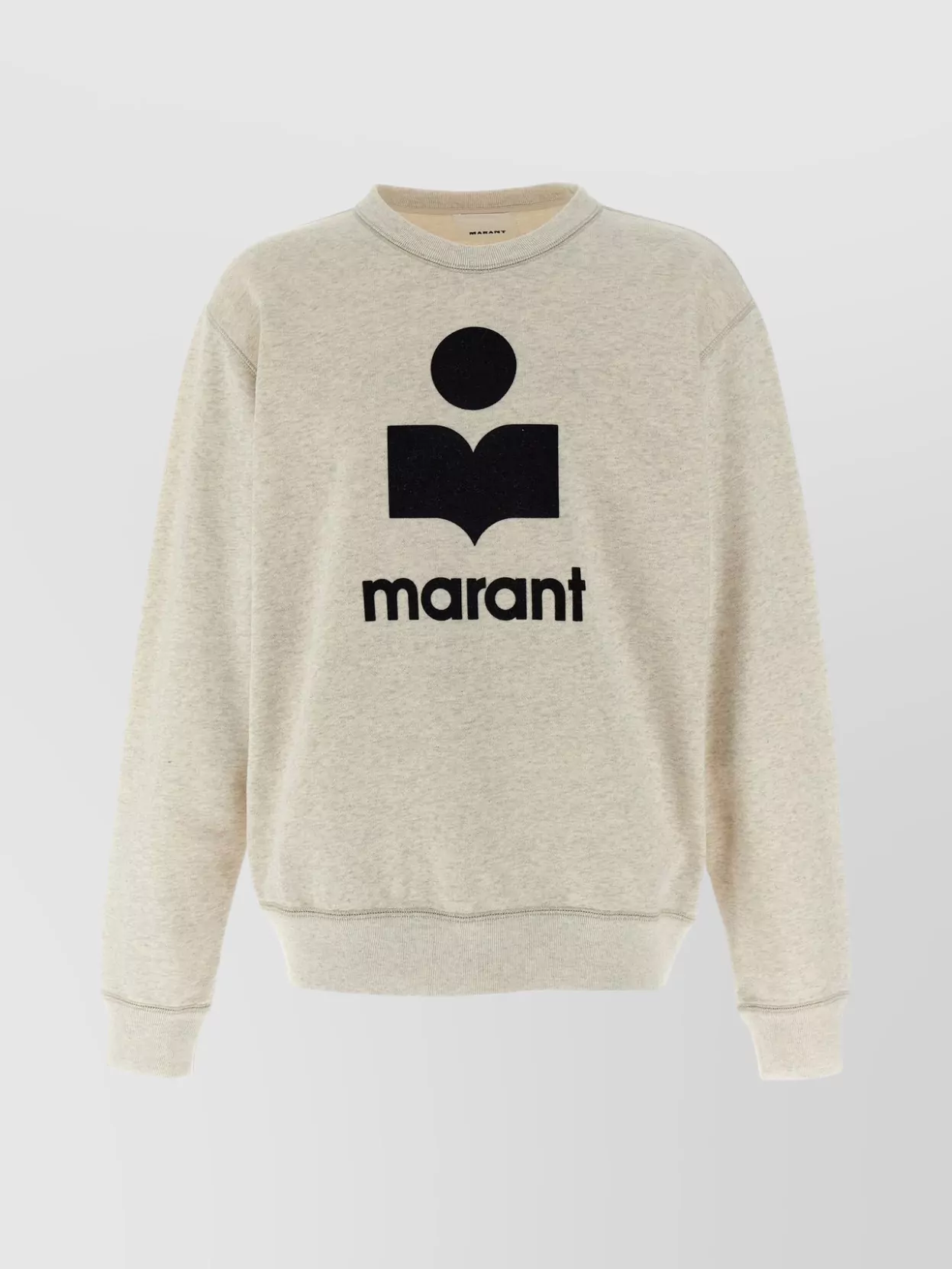 Isabel Marant Crew Neck Sweatshirt In Soft Fabric In Neutral