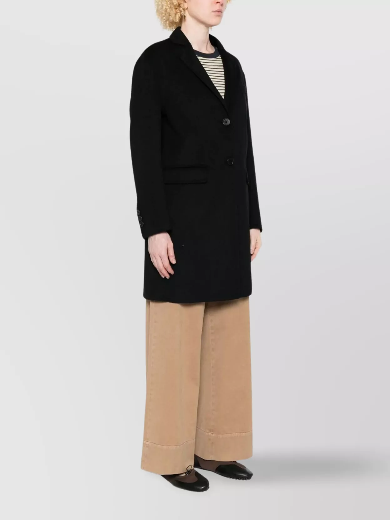 Twin-Set Longline Coat Notched Lapels