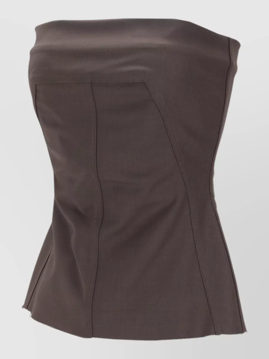 Rick Owens Strapless Bustier Top Fitted Silhouette Panels