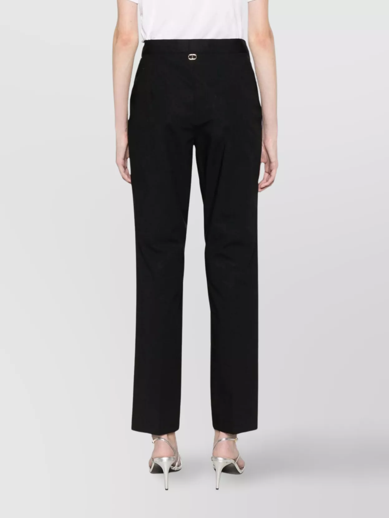 Twin-Set Straight Leg Trousers Featuring Pockets