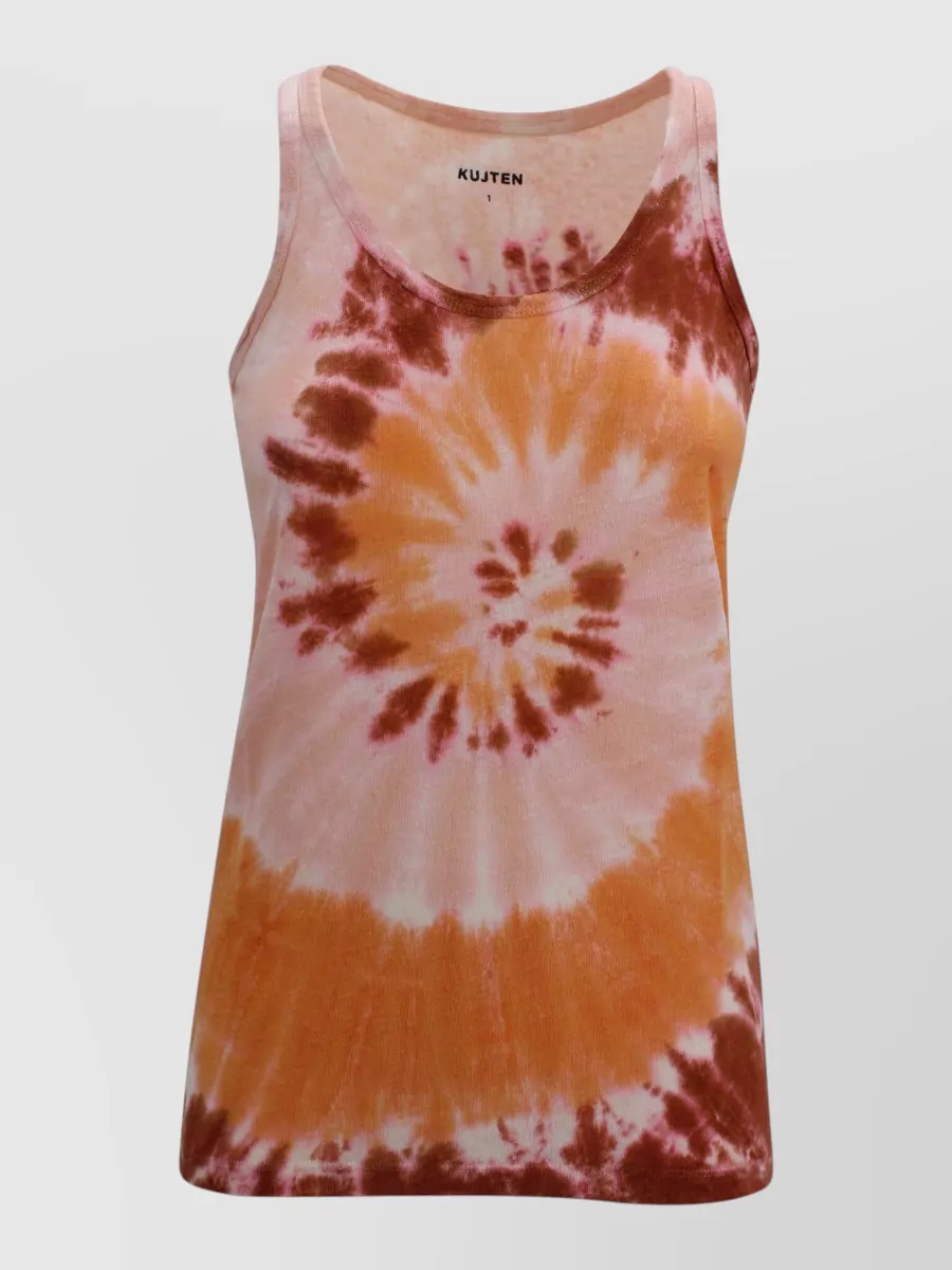Kujten linen tie-dye tank top