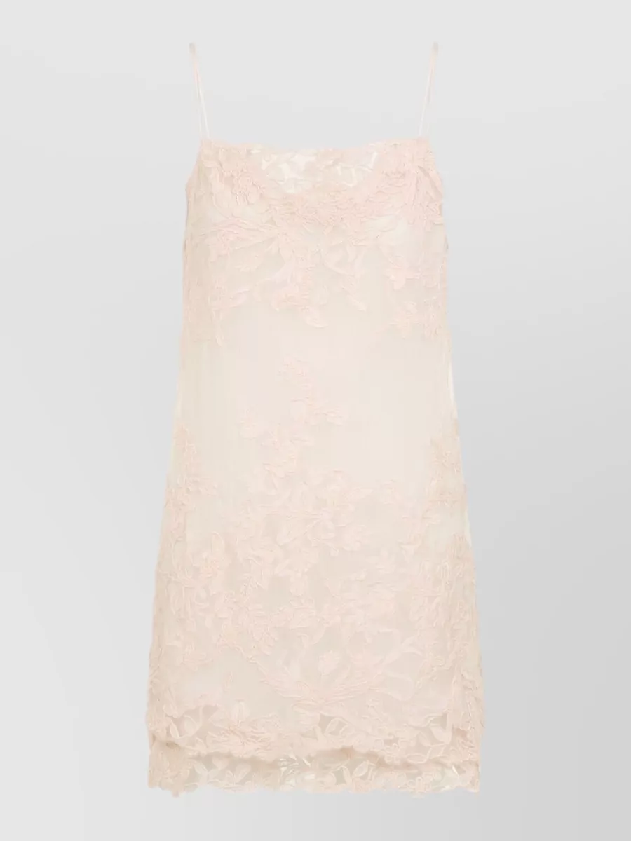 Ermanno Scervino Silk Embroidered Mini Dress