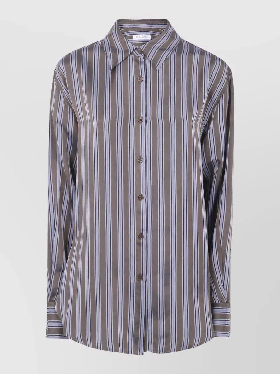 The Frankie Shop Silk striped shirt