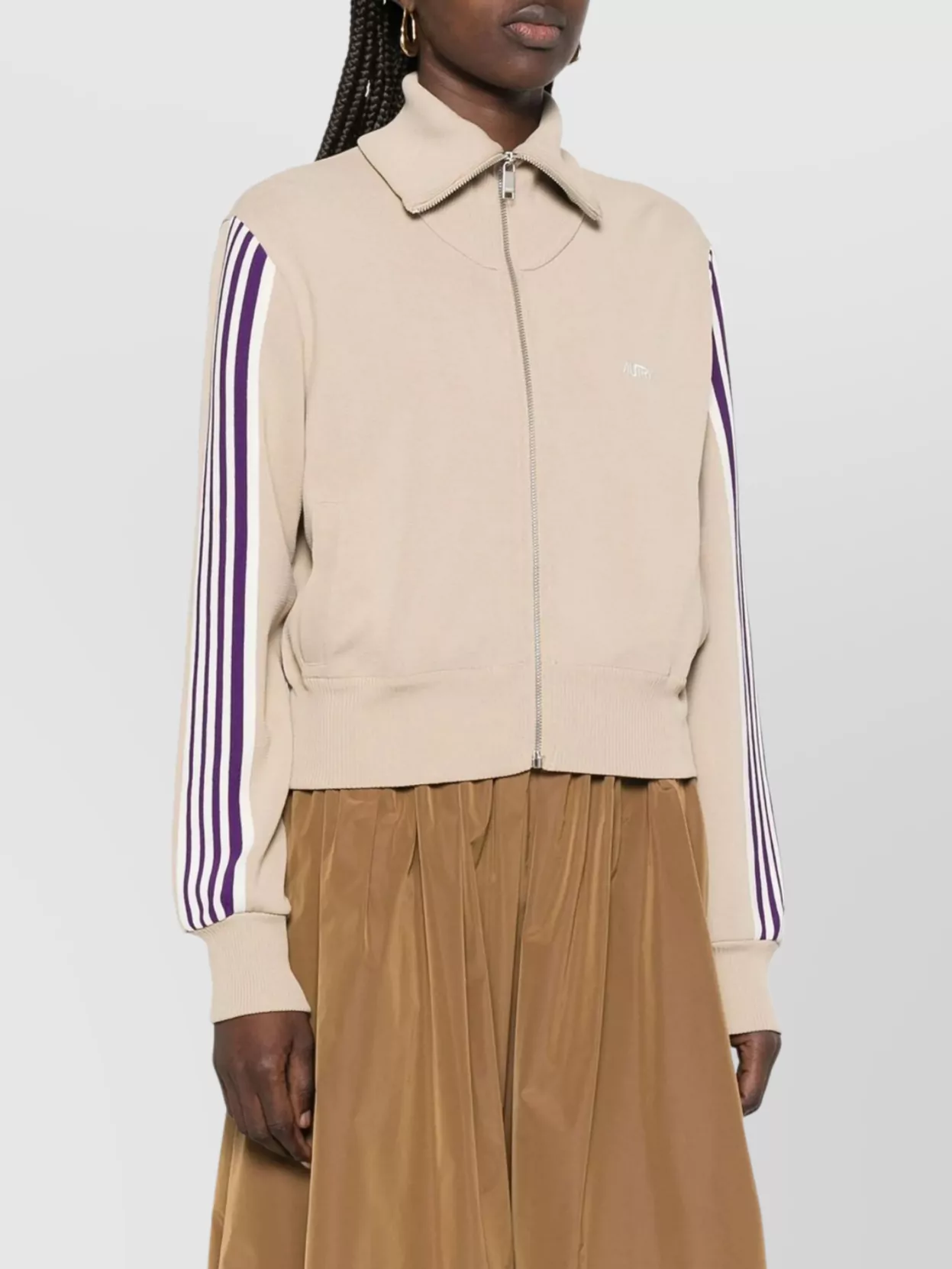 Autry Knitted Zip-up Sweatshirt