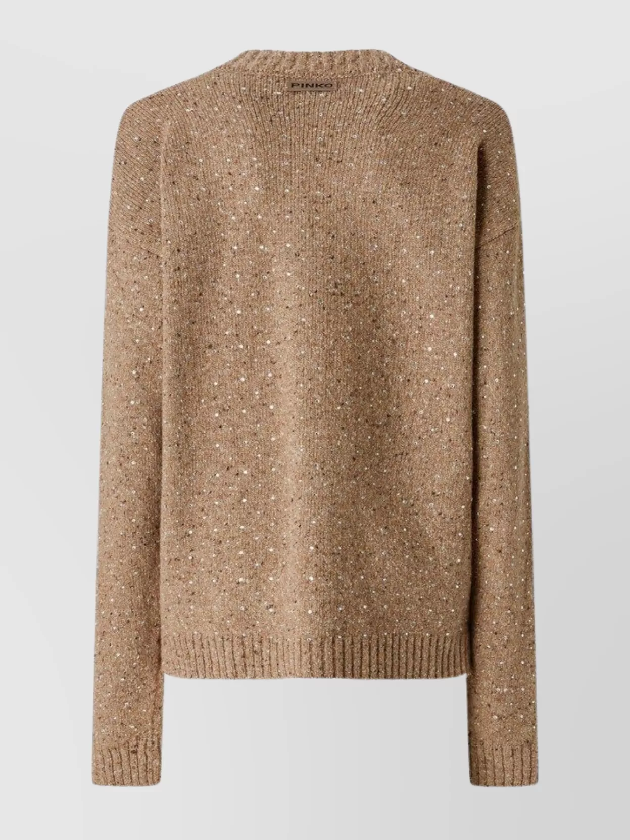 Pinko Textured Knit V-Neck Long Sleeve Sweater