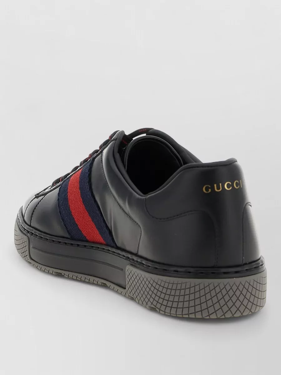 Gucci Leather Lace-Up Sneakers