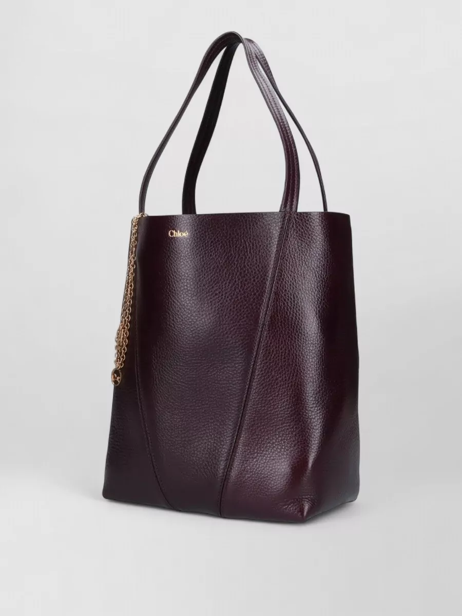 Chloé Tote Bag Structured Shape Double Handles Chain
