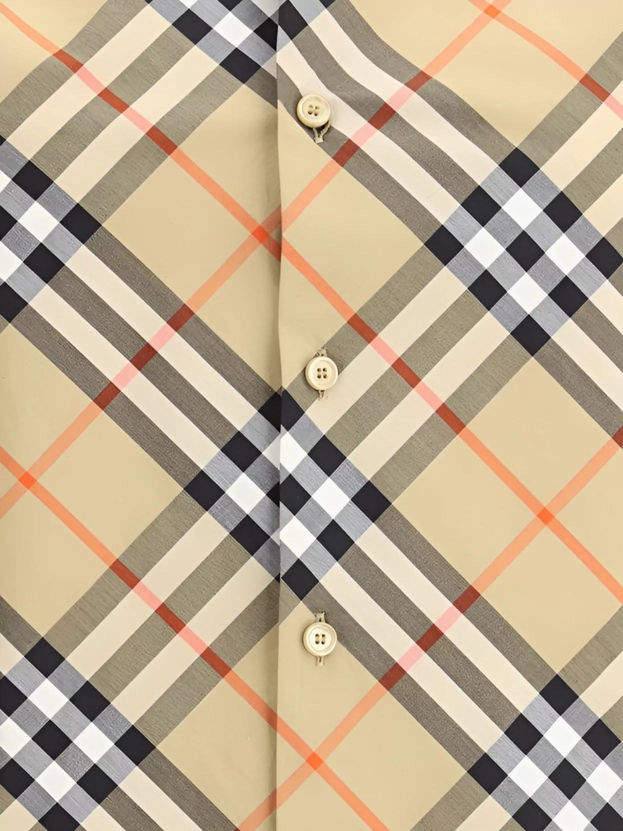 Shop Burberry Archive Check Flared Hem Shirt