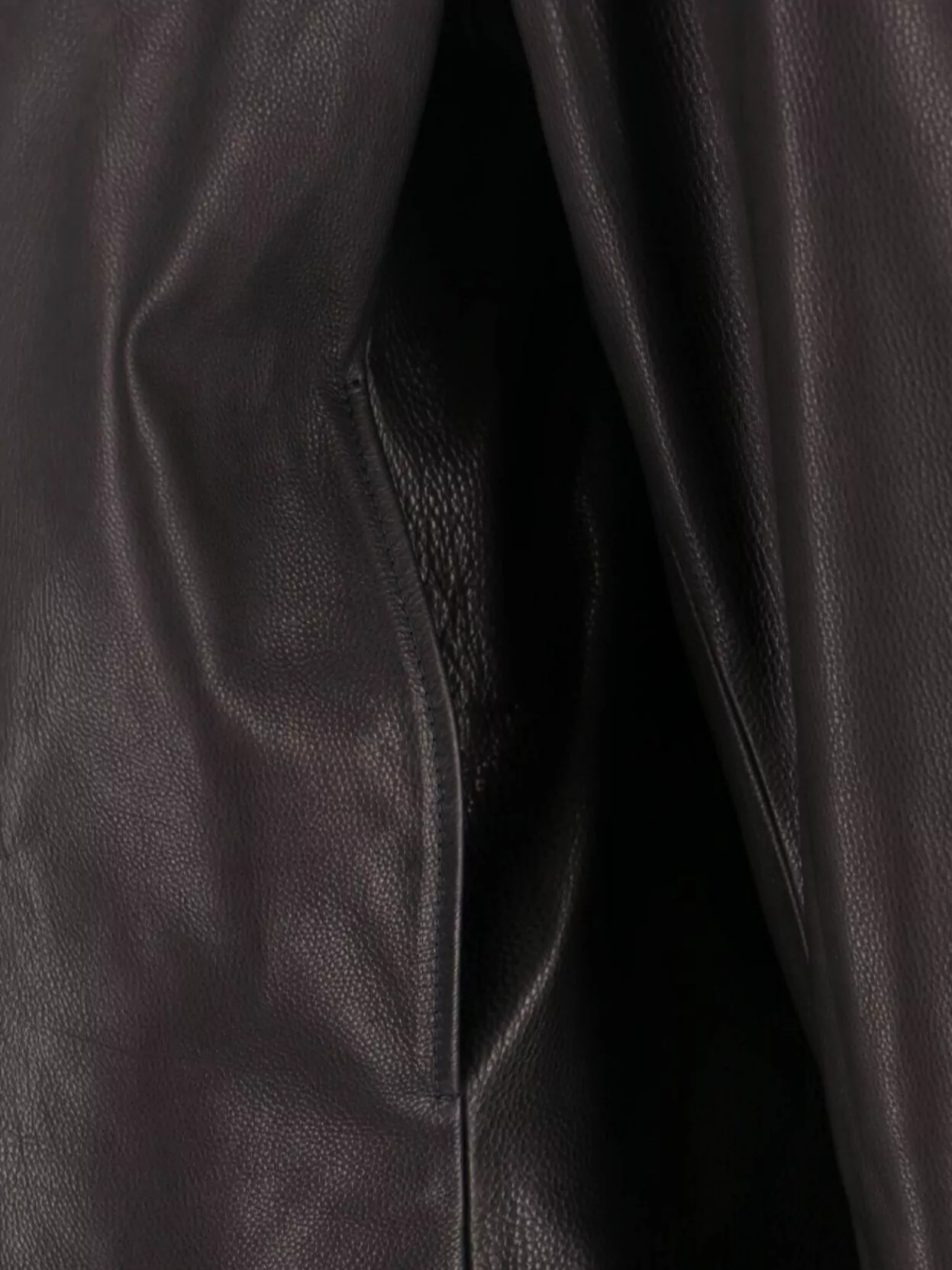 Fear Of God Relaxed Leather Jacket Long Sleeves In Black