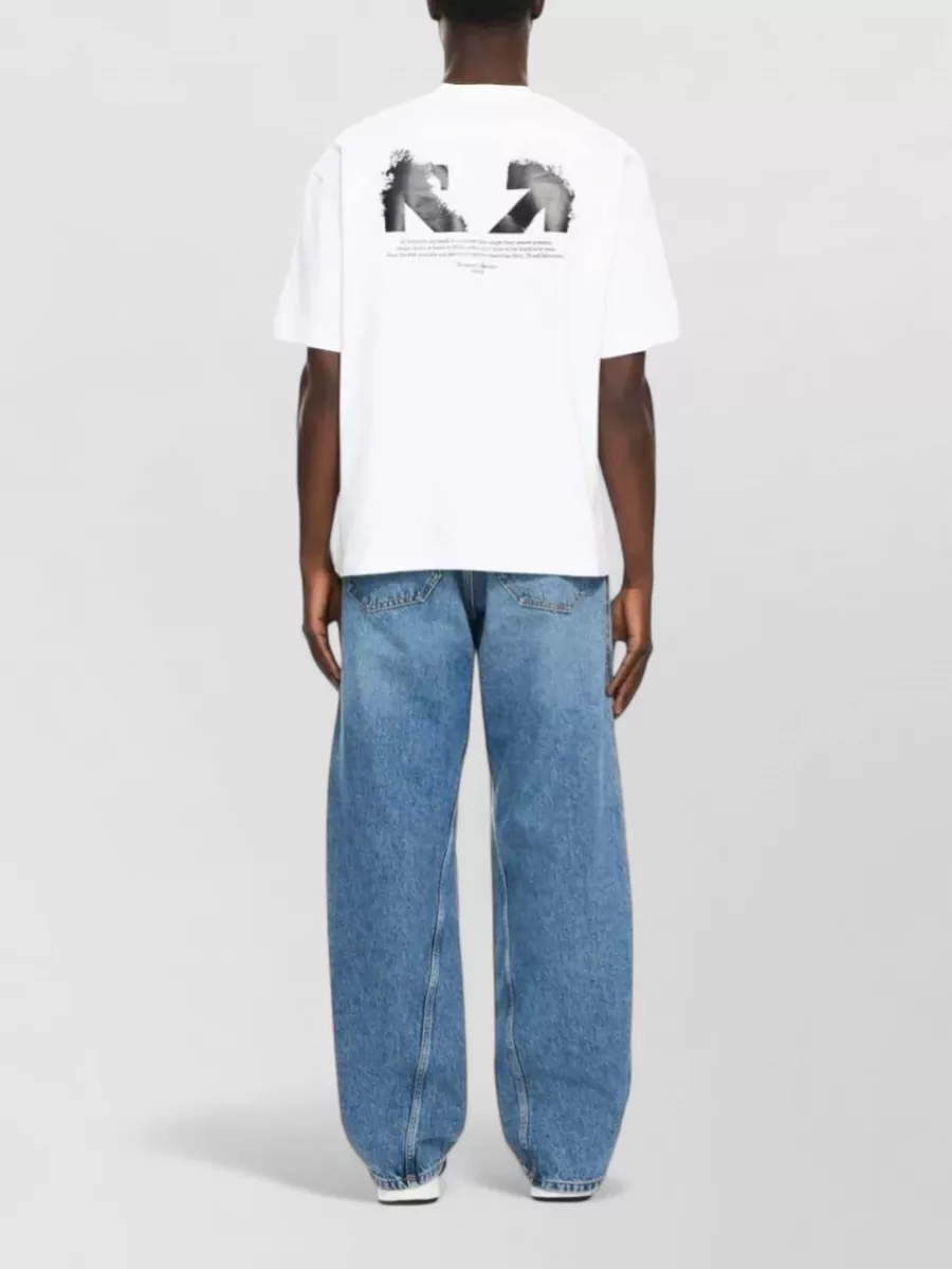 Off-White Denim Twisted Wide-Leg Jeans