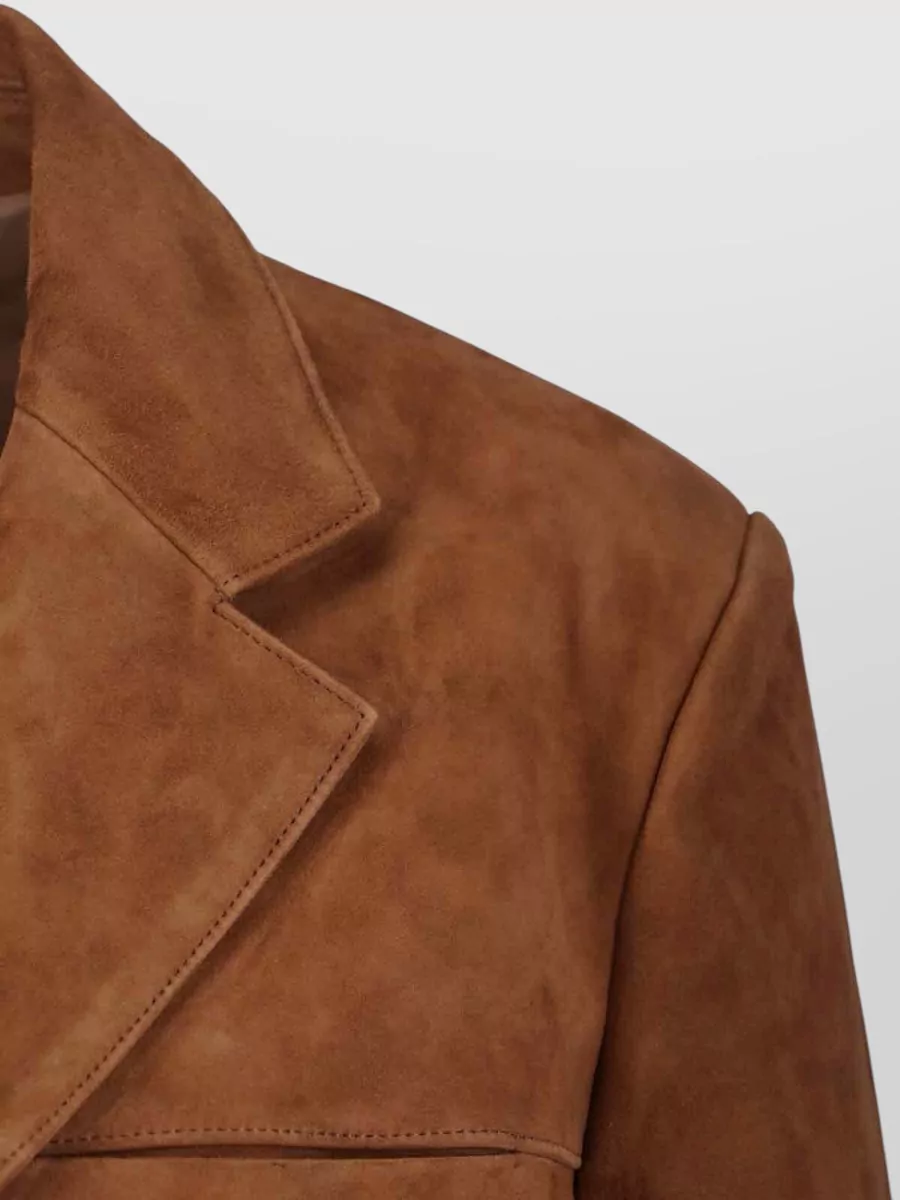 Dunst Leather Single Breasted Coat