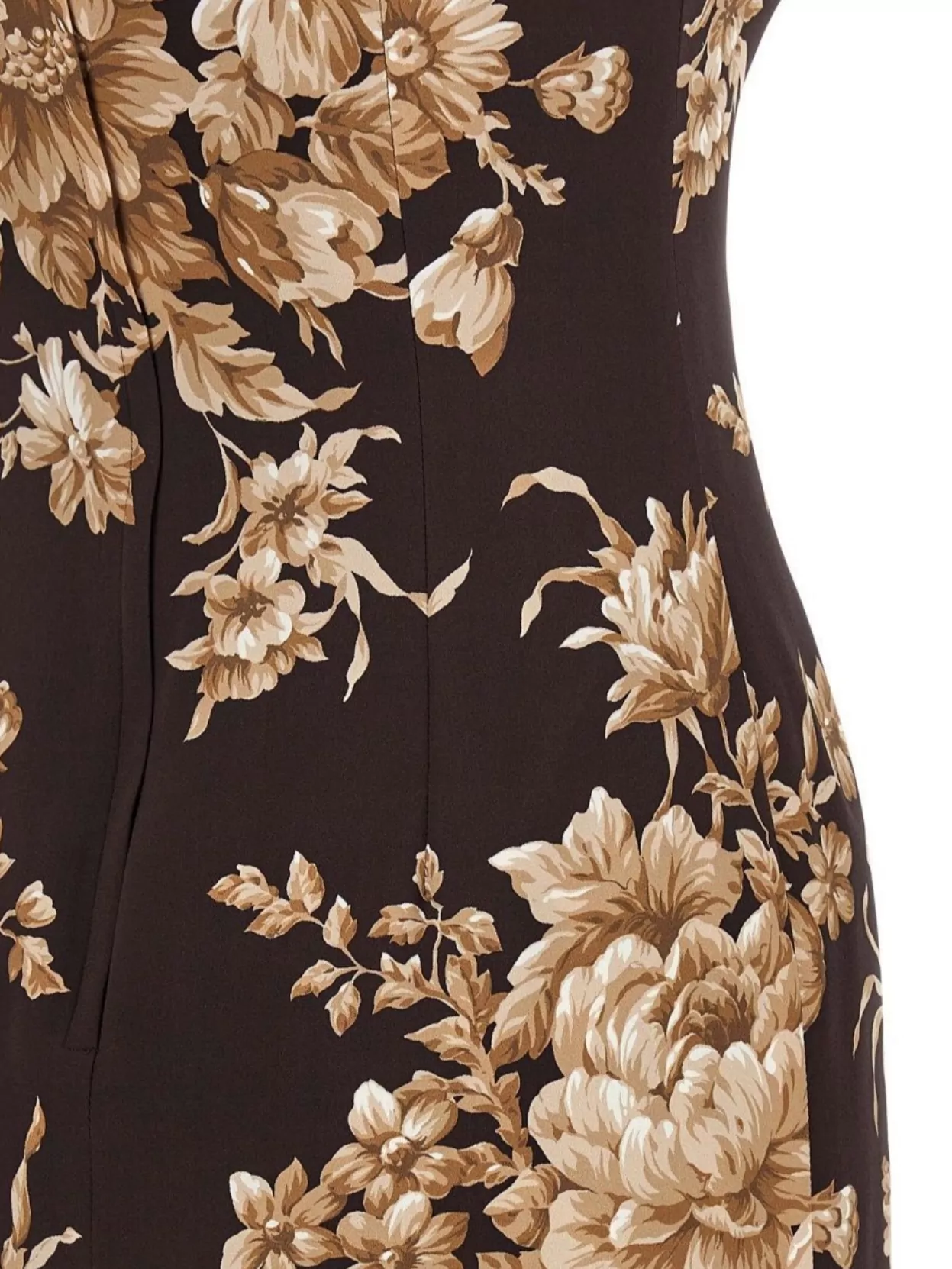 Dolce&Gabbana Rose Print Fitted Floral Knee-Length Dress