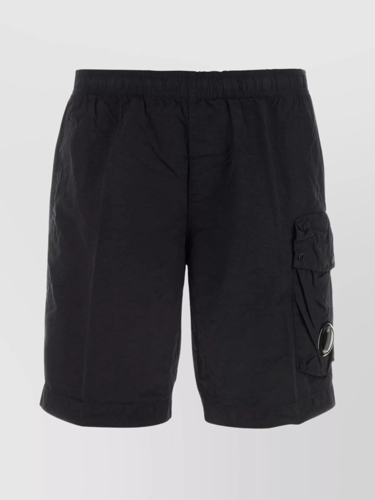 C.p. Company Nylon Swim Shorts With Cargo Pocket And Elasticated Waistband In Black