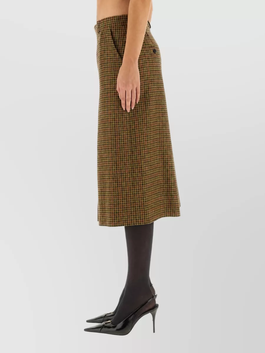 Saint Laurent Wool Fitted Skirt