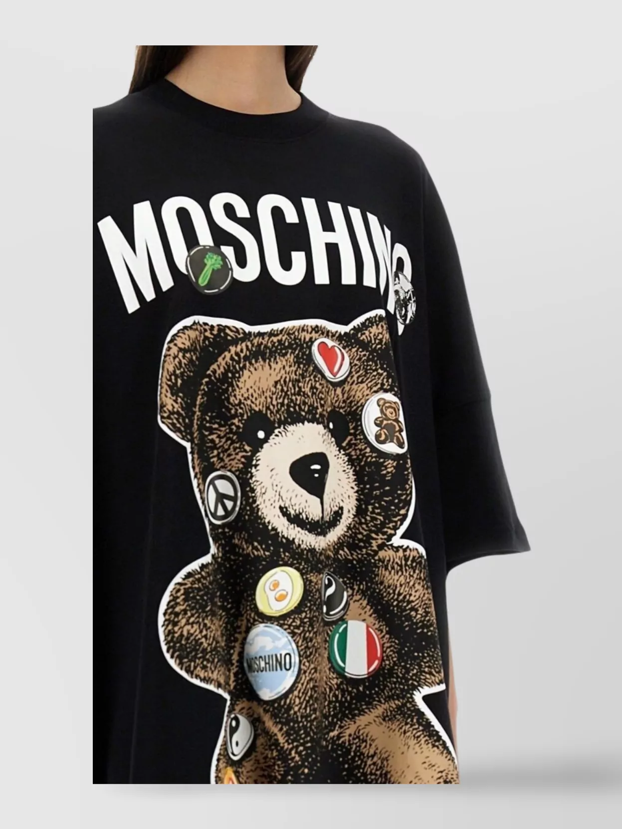 Tシャツ・カットソー Moschino Teddy Bear Short Dress Moschino Teddy Bear motif T-shirt dress | REVERSIBLE