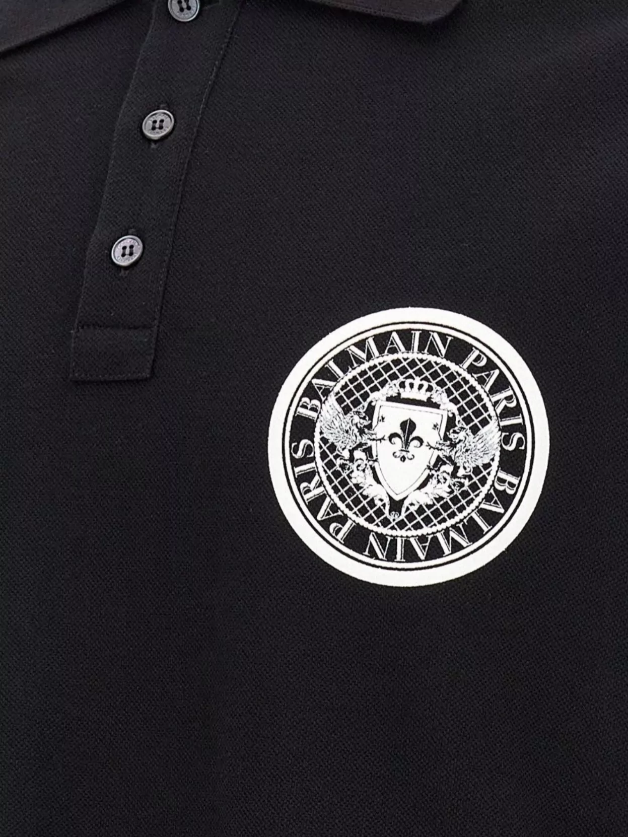 Balmain 'Coin' Polo Shirt With Polo Collar