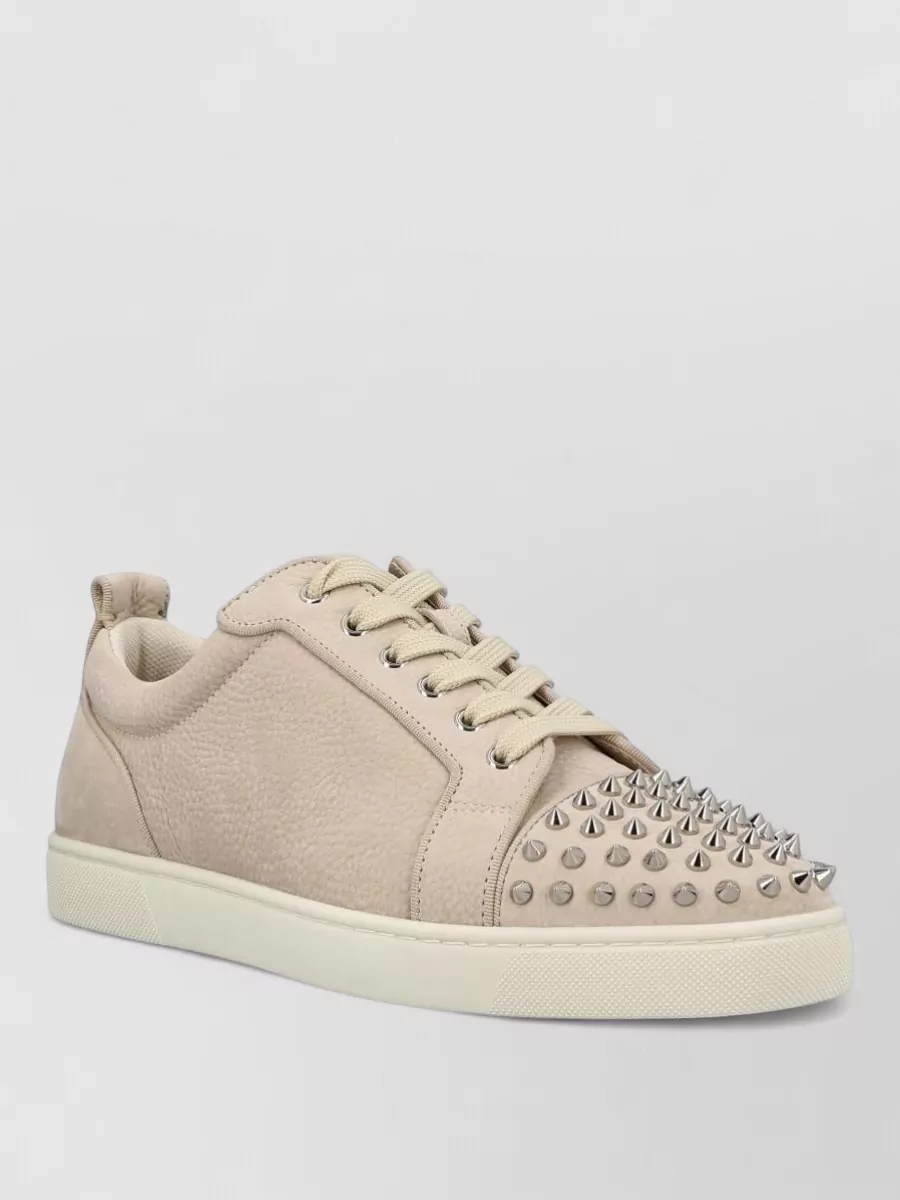 Christian Louboutin Spike-Embellished Leather Low-Top Sneakers