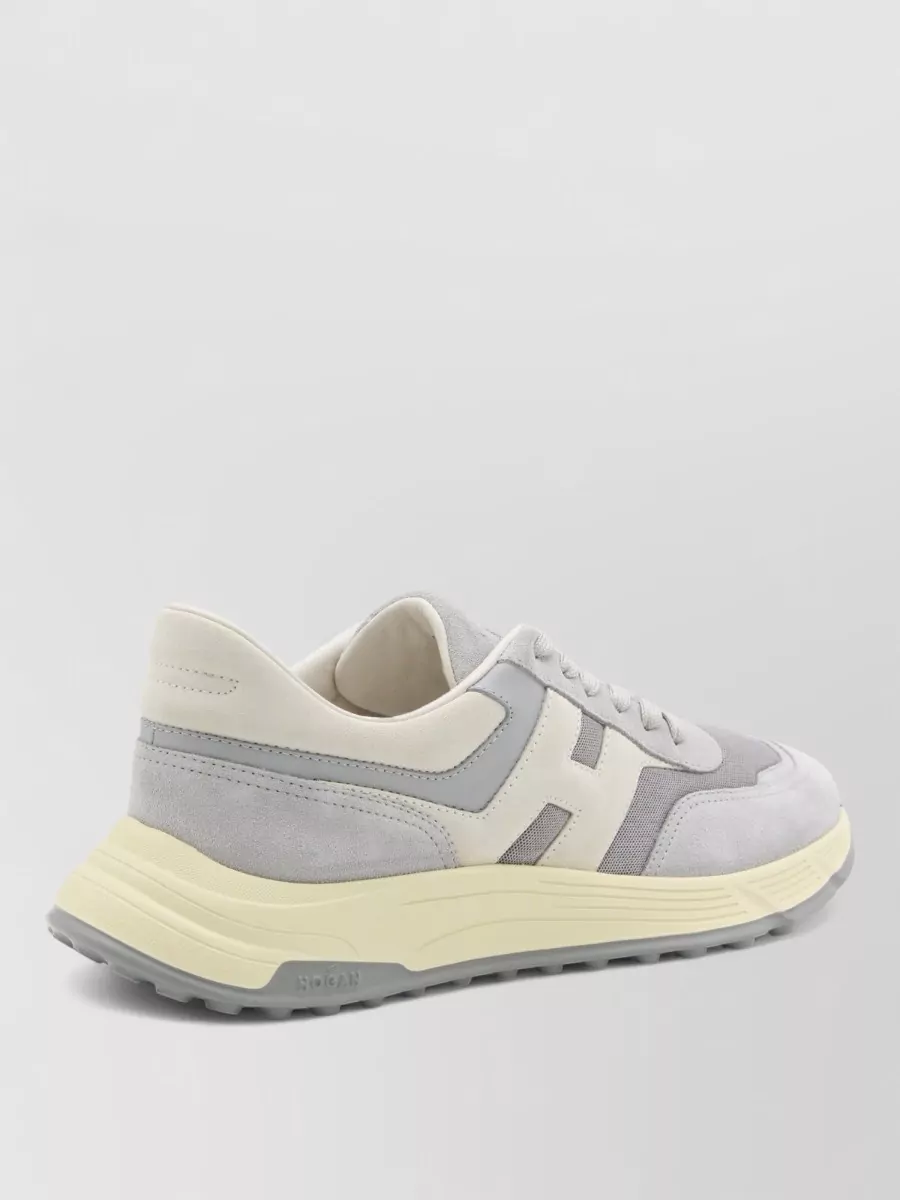 Hogan Suede And Mesh Low Top Sneakers