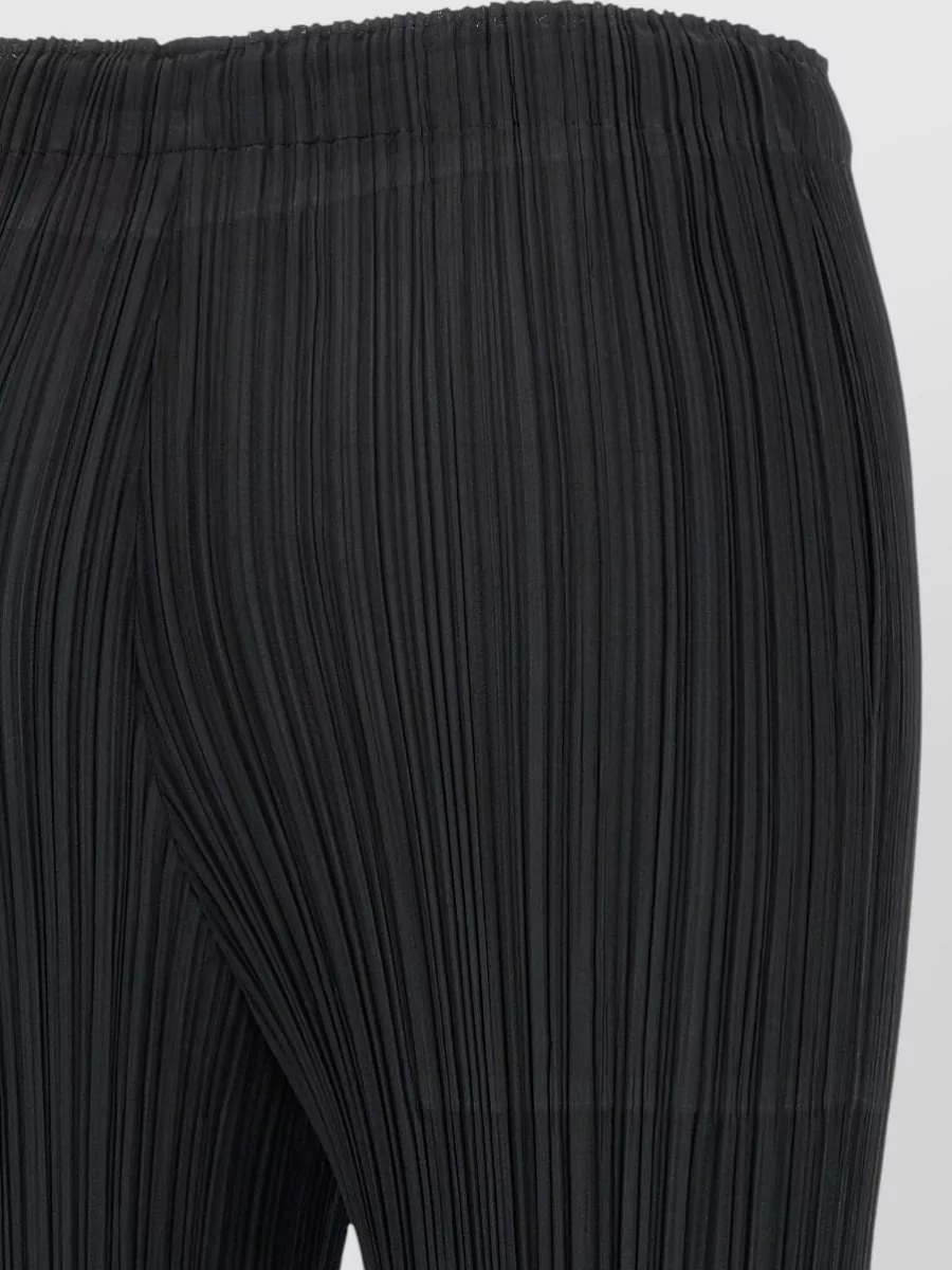 Pleats Please Issey Miyake Pleated Asymmetric Flared Trousers