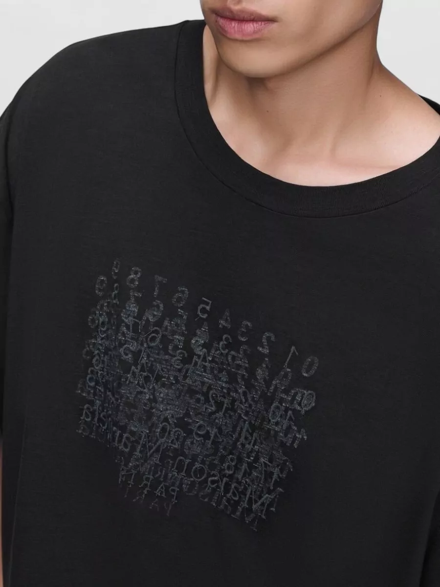 Maison Margiela Logo Cotton T Shirt Graphic Print