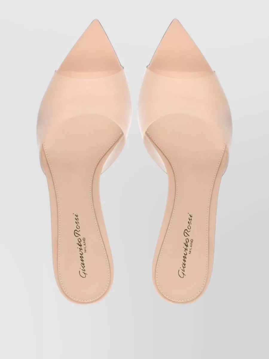 Gianvito Rossi Elle 55Mm Kitten Heel Translucent Mules
