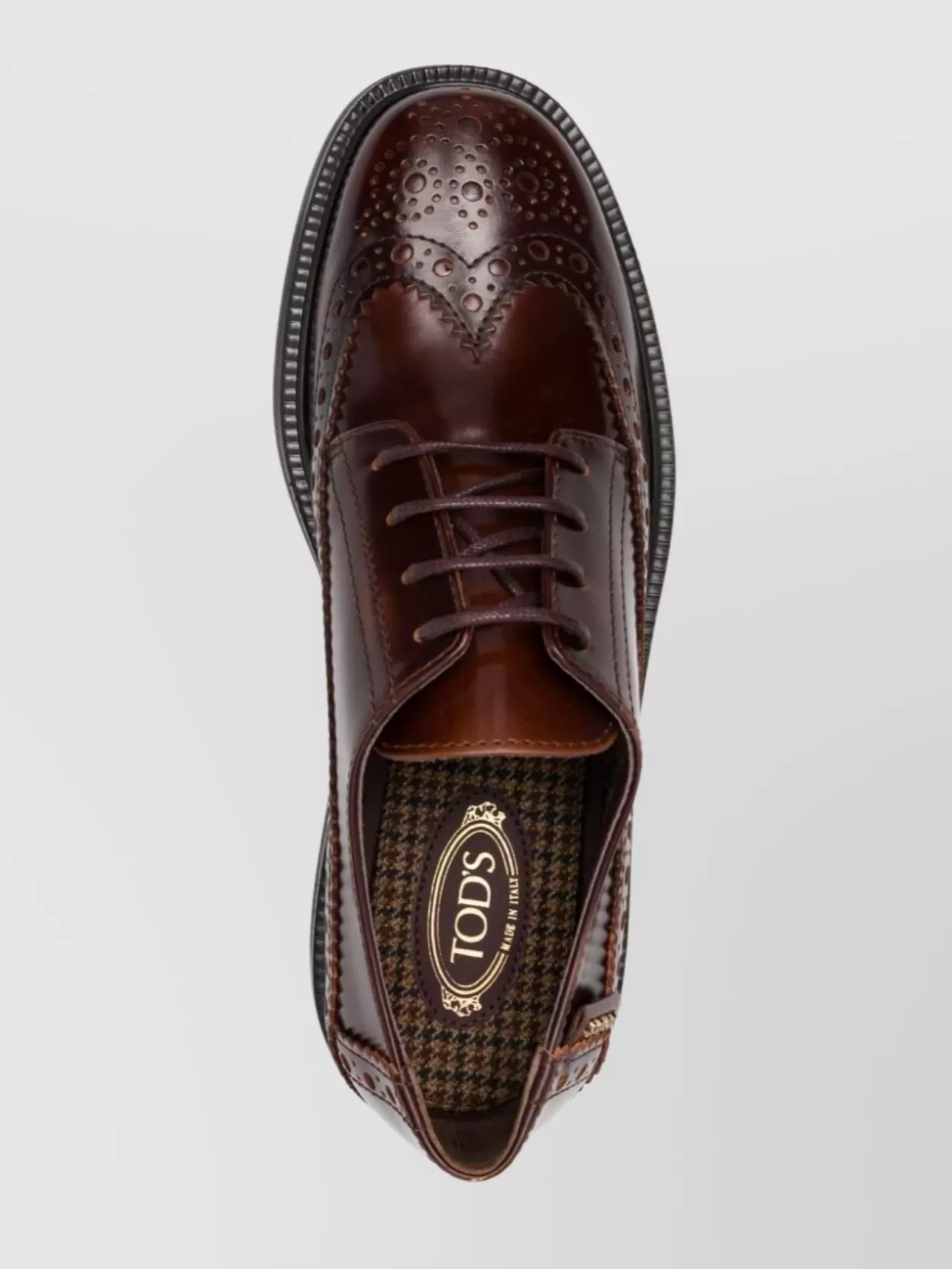 Tod's Lace-up Logo Detail Brogues In Black