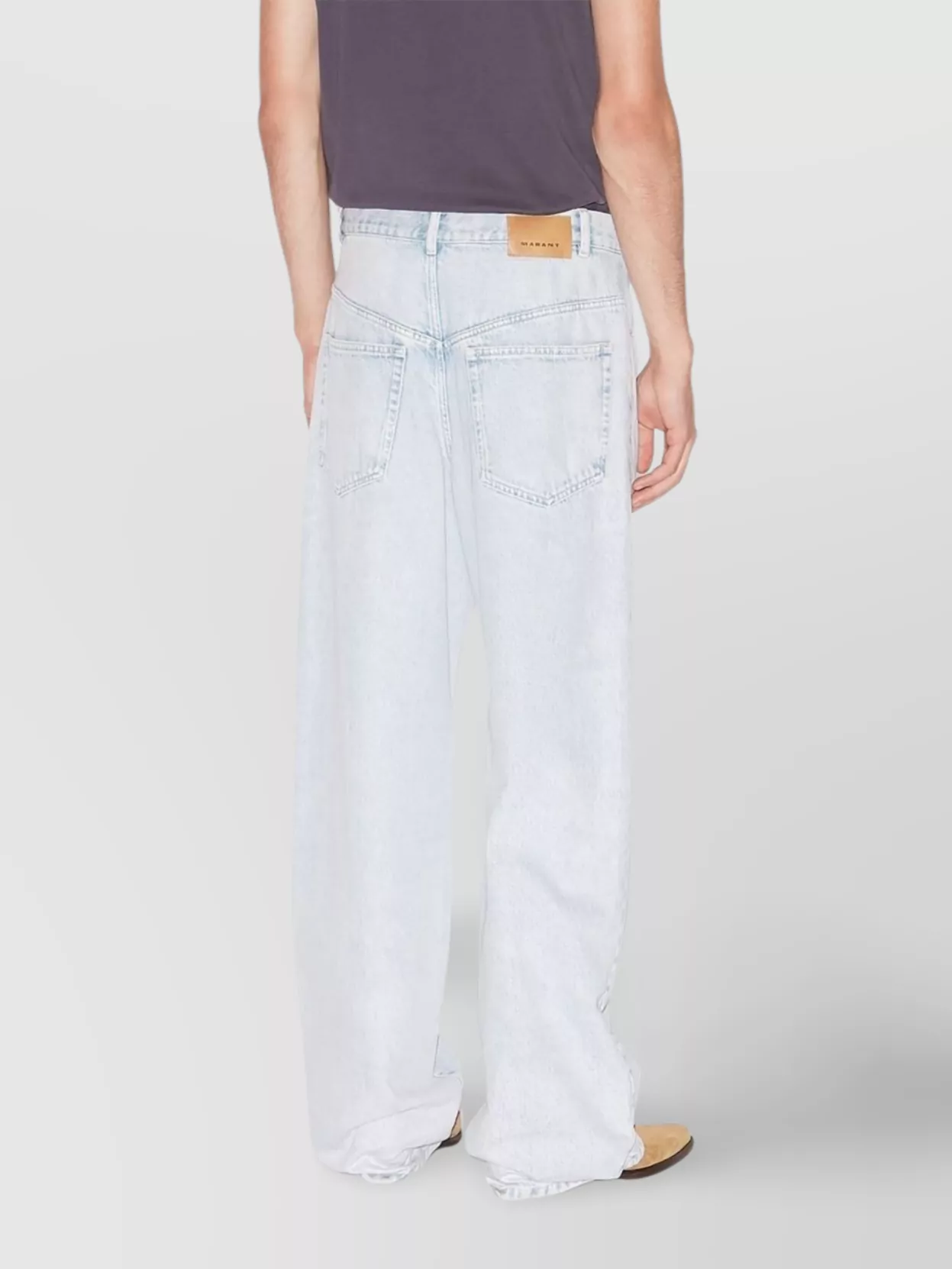 Isabel Marant Wide Leg Denim Trousers With Belt Loops